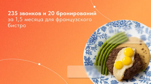 Кейс: 235 звонков и 20 бронирований за 1,5 месяца для французского бистро в центре Москвы